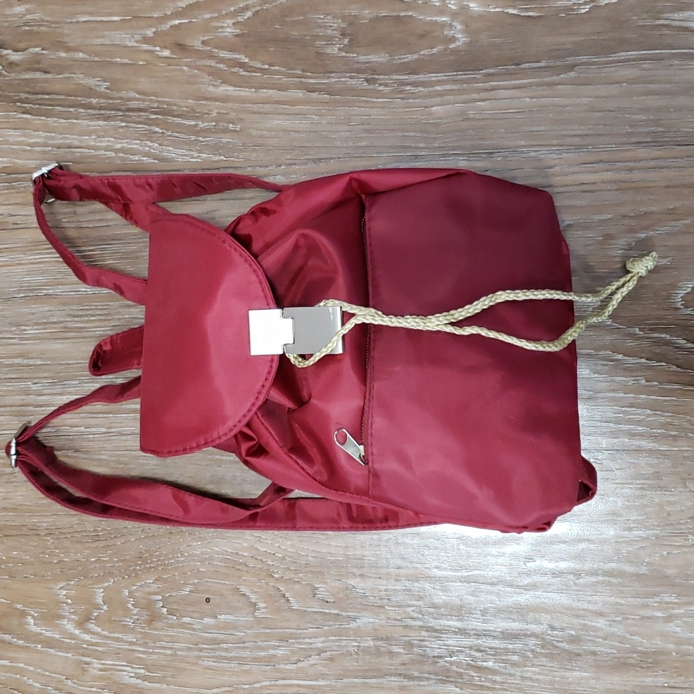 Lightweight Mini Backpack Nautical Beach Travel Casual 90s 00s Y2K Classic Red